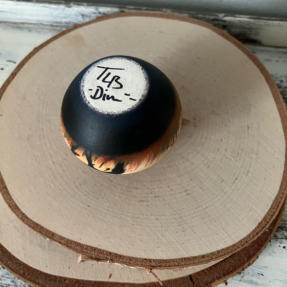 Vintage Navajo Pottery 3.5" Vase "End of the Trail" Horse Warrior Eagle Signed - Picture 4 of 7